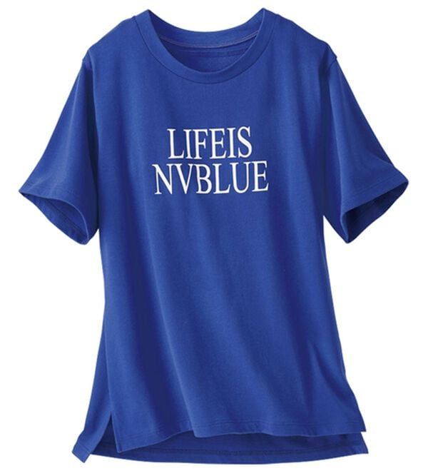 BELLUNA（ベルーナ）の「ミセスに嬉しいカップ付！おしゃれロゴＴシャツ（Tシャツ）」｜詳細画像