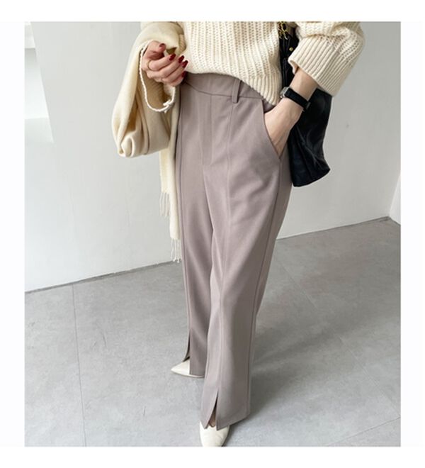 GeeRA（ジーラ）の「楽ちん！ストレッチスリットスラックスパンツ（フルレングスパンツ）」｜詳細画像