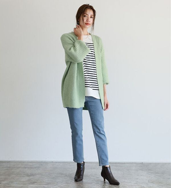 Pierrot（ピエロ）の「【ストレッチ素材】大人のためのゆるテーパードデニムパンツ（フルレングスパンツ）」｜詳細画像