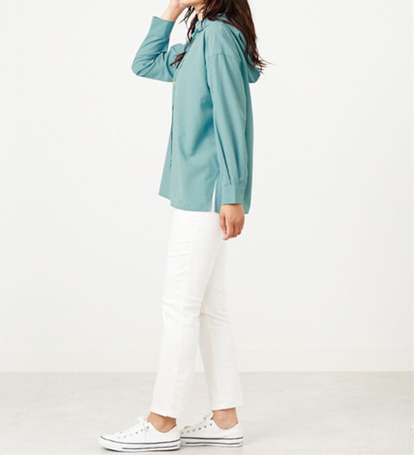 BELLUNA（ベルーナ）の「シアー素材フードデザインシャツ（シャツ）」｜詳細画像