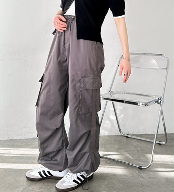 GeeRA（ジーラ）の「サイドリボンカーゴパンツ（その他パンツ）」｜グレー