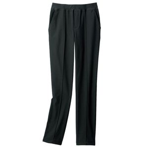 VINNO（ヴィノ）の「＜日本製＞美のフィット裏起毛ハイテンションストレートパンツ（フルレングスパンツ）」｜ブラック