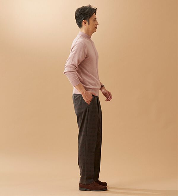 「アルパカ入りスマートセーター（メンズニット・セーター）」｜詳細画像