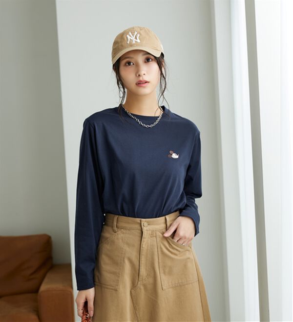 BELLUNA（ベルーナ）の「＜Ｄｉｓｎｅｙ＞【ミッキー】プリントビックTシャツ（カットソー）」｜詳細画像