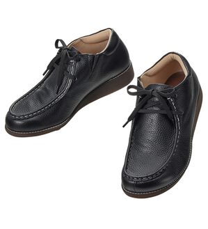 ルフラン（ルフラン）の「外反母趾対応　メディフィット　５Ｅゆったりカジュアルモカシューズ（フラットシューズ）」｜ブラック