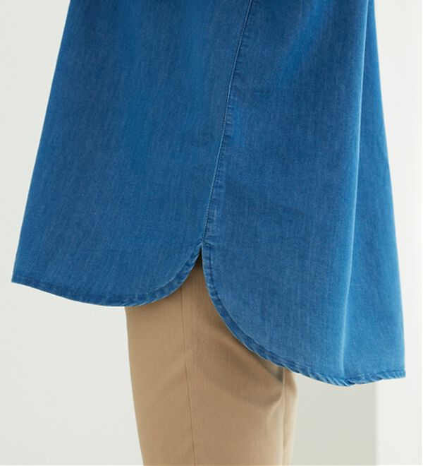 BELLUNA（ベルーナ）の「ポケット付デニムシャツチュニック（チュニック）」｜詳細画像
