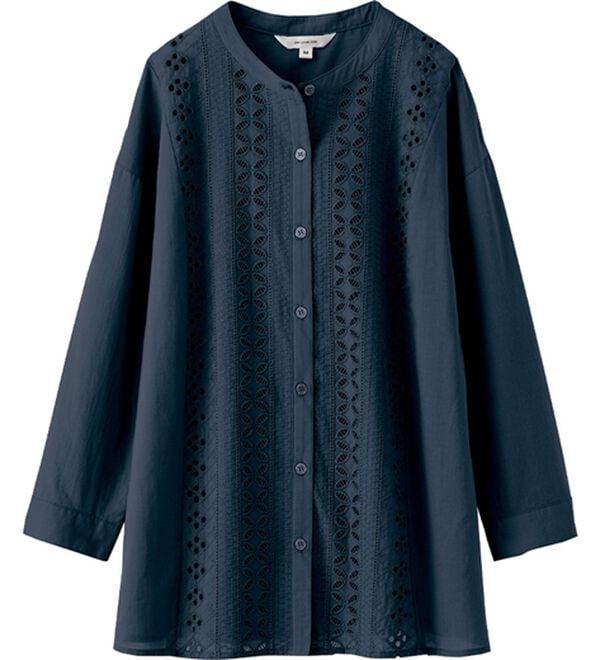 BELLUNA（ベルーナ）の「レース切替デザインシャツブラウス（ブラウス）」｜詳細画像