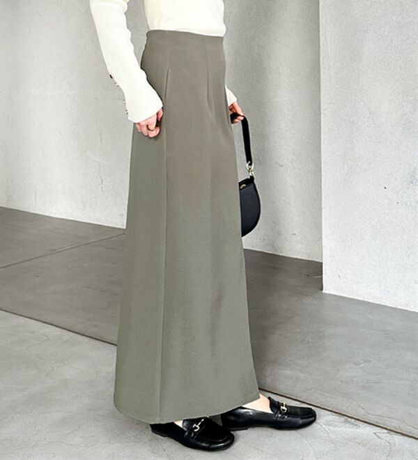 GeeRA（ジーラ）の「オンオフ着られる！スリットタイトスカート（ロングスカート）」｜詳細画像