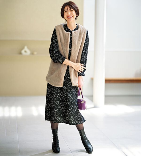 BELLUNA（ベルーナ）の「ホック付もこもこファーベスト（ベスト）」｜詳細画像