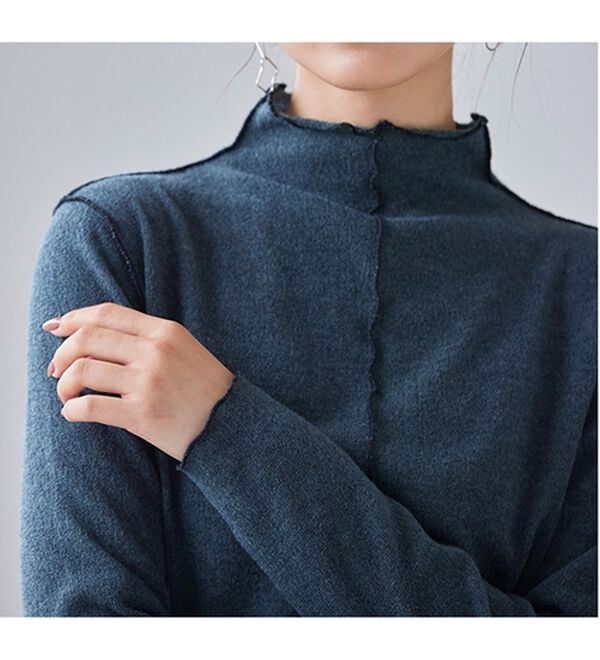 RANAN（ラナン）の「前後２ＷＡＹ！メロウ使いニットソーフリルプルオーバー（カットソー）」｜詳細画像