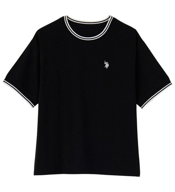 GeeRA（ジーラ）の「【ＵＳ．ＰＯＬＯ．ＡＳＳＮ】ライン配色Ｔシャツ（Tシャツ）」｜詳細画像