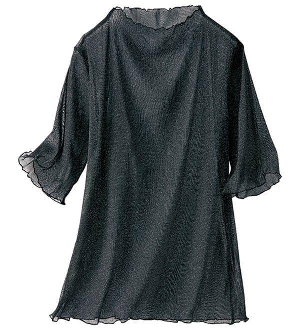 BELLUNA（ベルーナ）の「ラメシアーメロー使いトップス（カットソー）」｜ブラック