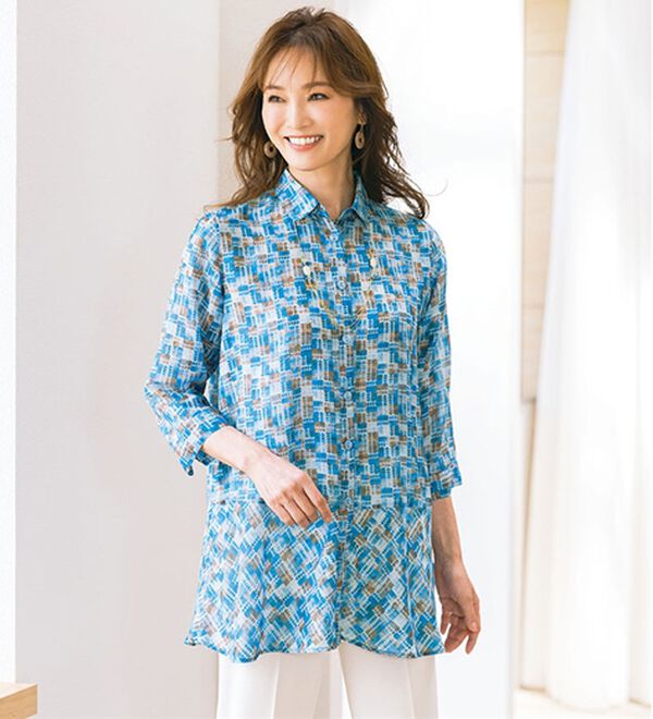 ルフラン（ルフラン）の「上品ブラウス&times;ニットベスト（アンサンブル）」｜詳細画像