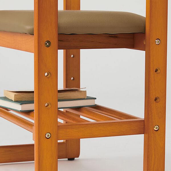 「高さが調整できる天然木サポートチェア（椅子・チェア・スツール）」｜詳細画像