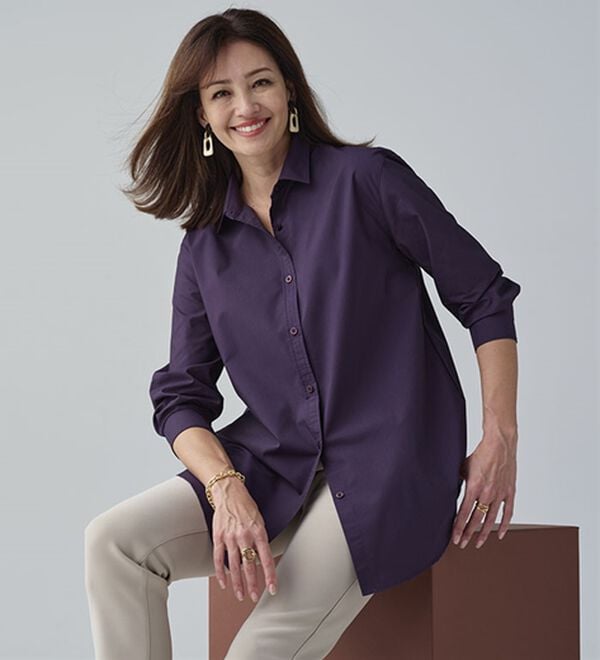 BELLUNA（ベルーナ）の「＜ＳＯＬＯＴＥＸ（Ｒ）＞ストレッチビッグシャツ（シャツ）」｜詳細画像