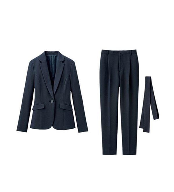 GeeRA（ジーラ）の「【2点セット】選べるボトム！洗えて型くずれしないパンツスーツセット（パンツスーツ）」｜詳細画像