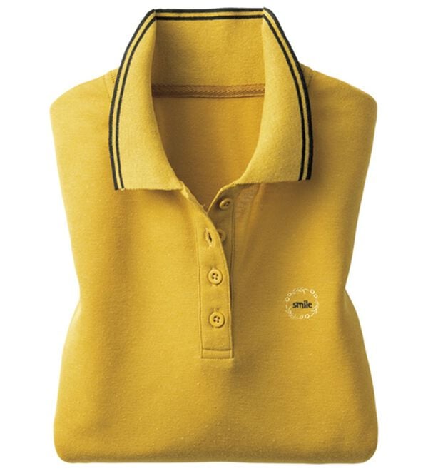 ルフラン（ルフラン）の「嬉しさ満載！かのこ長袖ポロシャツ（ポロシャツ）」｜マスタード