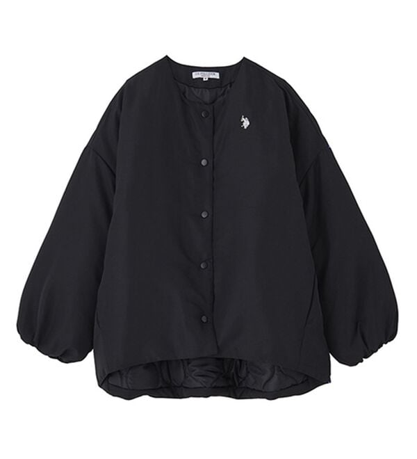 GeeRA（ジーラ）の「【U.S. POLO ASSN.】 ノーカラー中わたブルゾン（ハーフコート）」｜詳細画像