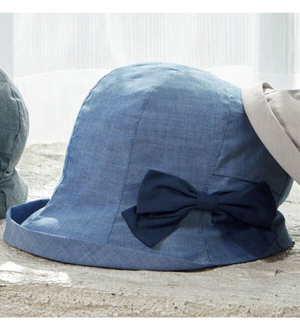 BELLUNA（ベルーナ）の「熱暑に！ヒンヤリクーラー内蔵クロッシェ（帽子）」｜ブルー