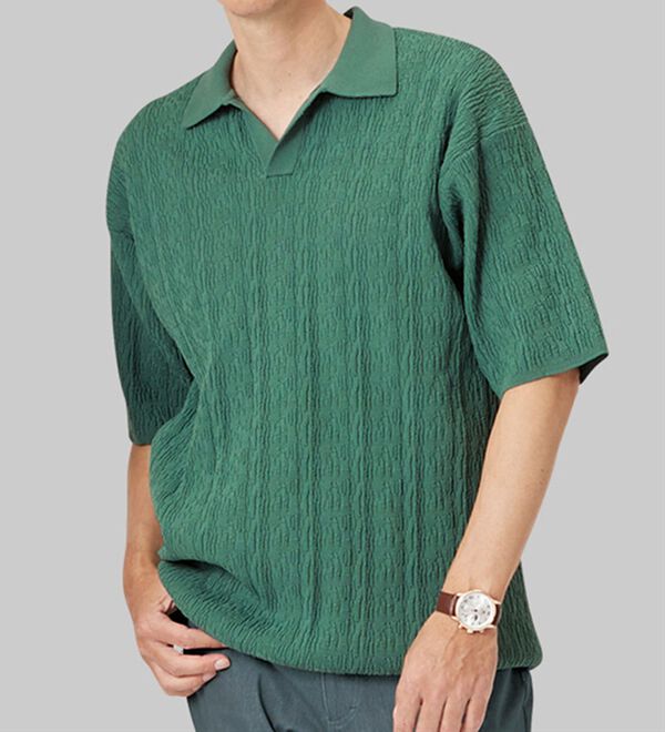 おじフェス着用】着映えニットポロ - ベルーナ【公式】