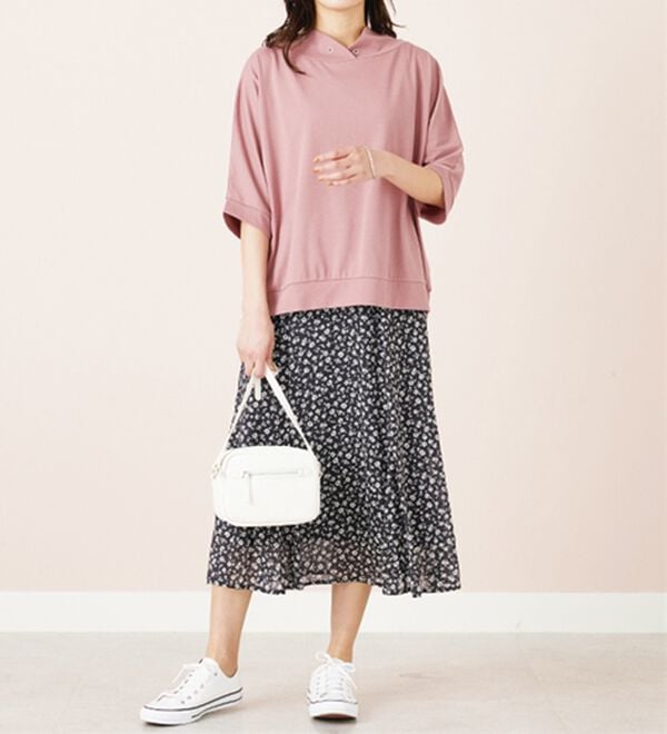 BELLUNA（ベルーナ）の「シフォン素材プリント使いスカート（ロングスカート）」｜詳細画像