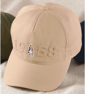 「＜ハッシュパピー＞ツイルキャップ（メンズ帽子）」｜ベージュ