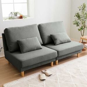 iellio（イエリオ）の「座面ゆったりボリュームソファ（ソファ）」｜ダークグレー