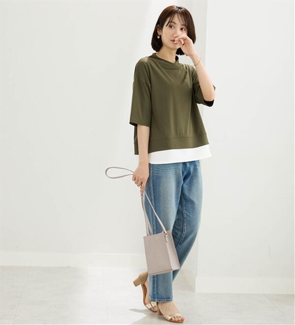 BELLUNA（ベルーナ）の「【セットアップ】重ね着風プルオーバー＆スカートセット（アンサンブル）」｜詳細画像