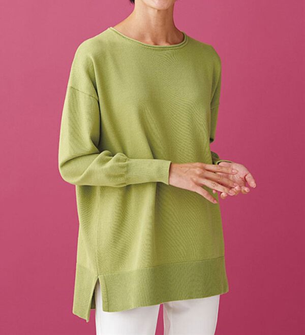 BELLUNA（ベルーナ）の「＜Ｇｌｏｓｓｙ　Ｃｏｔｔｏｎ＞ドルマンニットプルオーバー（ニット・セーター）」｜詳細画像