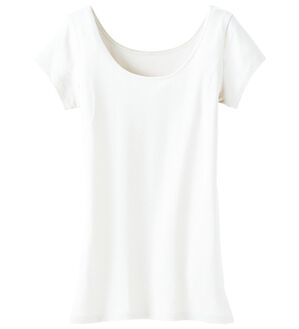 LAVIENNE（ラヴィエンヌ）の「＜さらりラボ＞サラッと涼しい綿混フレンチ（肌着・インナーウェア）」｜オフホワイト