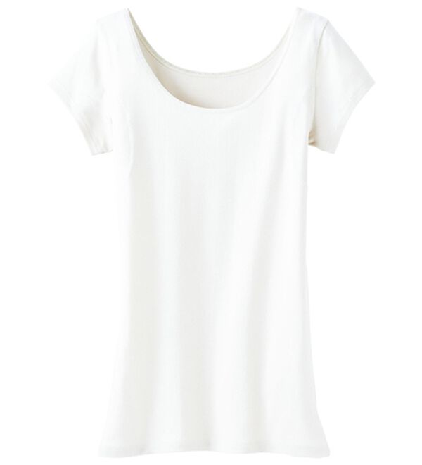 LAVIENNE（ラヴィエンヌ）の「＜さらりラボ＞サラッと涼しい綿混フレンチ（肌着・インナーウェア）」｜オフホワイト