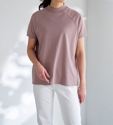 BELLUNA（ベルーナ）の「華奢見せ！しっかり素材コットン１００％Ｔシャツ（カットソー）」