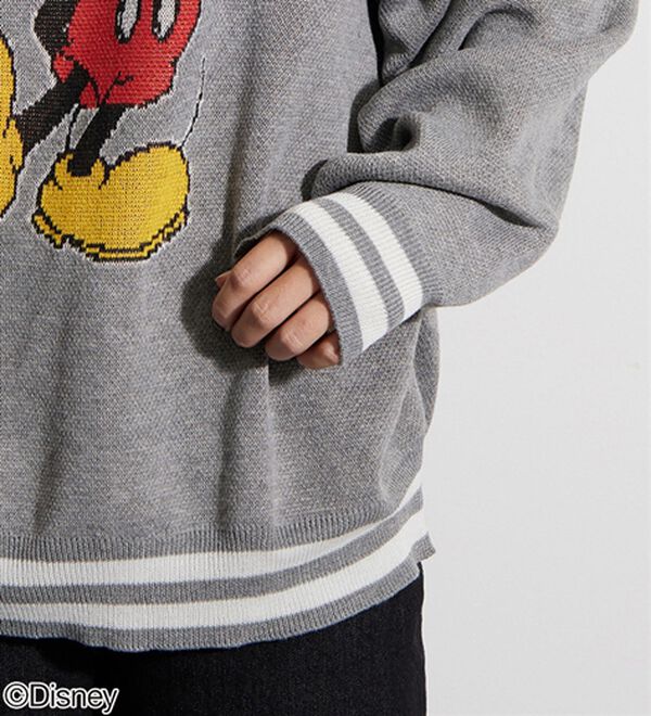 Disney＞【ミッキー】ジャカードゆったりセーター - ベルーナ