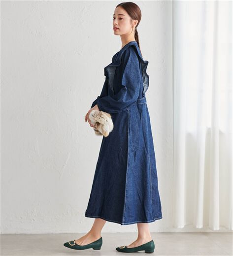 極美品♡ルネ♡フロントフリル デニムワンピース 極美品♡ルネ