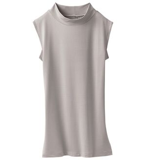 「ＵＶ対策ばっちりハイネックタンク（肌着・インナーウェア）」｜ライトグレー