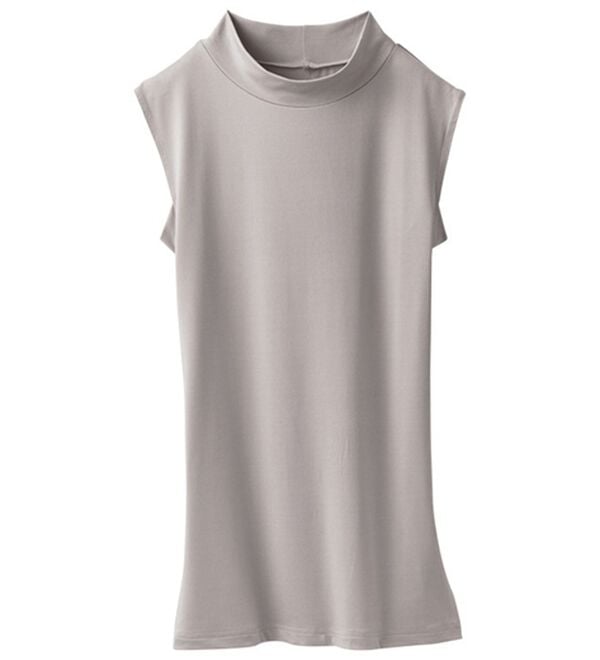 「ＵＶ対策ばっちりハイネックタンク（肌着・インナーウェア）」｜ライトグレー