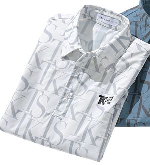 「＜ザ　ショップ　ティーケー＞接触冷感デザインポロシャツ（メンズポロシャツ）」｜ホワイト