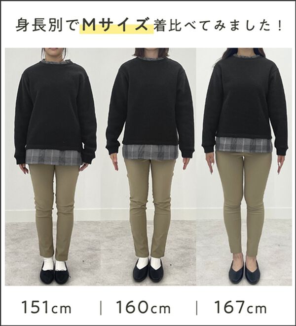 Viola e Viola（ヴィオラ エ ヴィオラ）の「あったか裏起毛異素材切替ニットソートップス（カットソー）」｜詳細画像