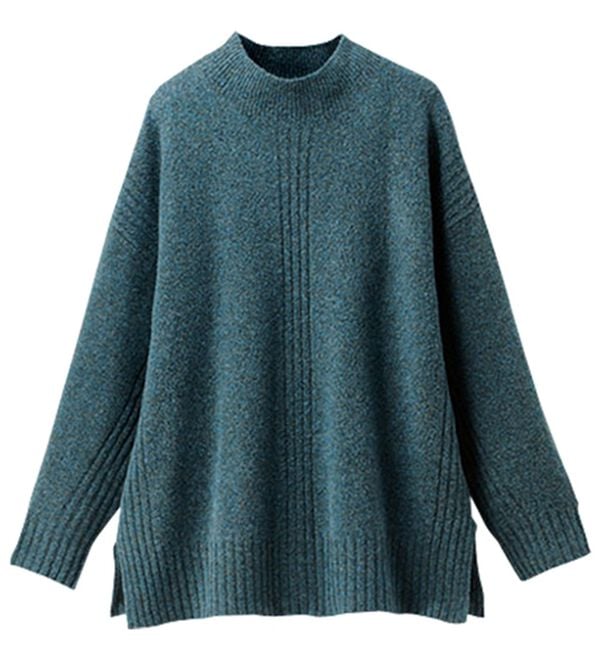 BELLUNA（ベルーナ）の「【快適Ｌａｂ．】洗える＆チクチクしにくい！ウール調ニットプルオーバー（ニット・セーター）」｜詳細画像