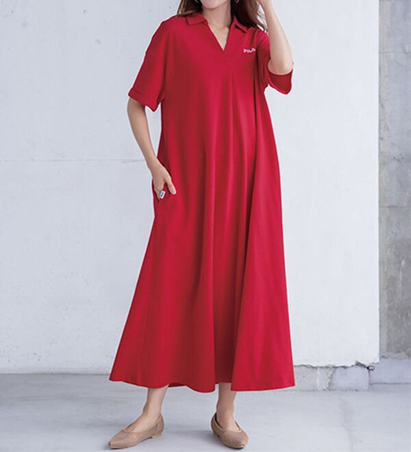 ✨稀少美品✨MORABITO ポロワンピースオレンジ