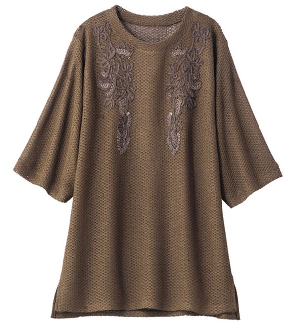 ルフラン（ルフラン）の「コード刺しゅうニットアンサンブル（アンサンブル）」｜詳細画像