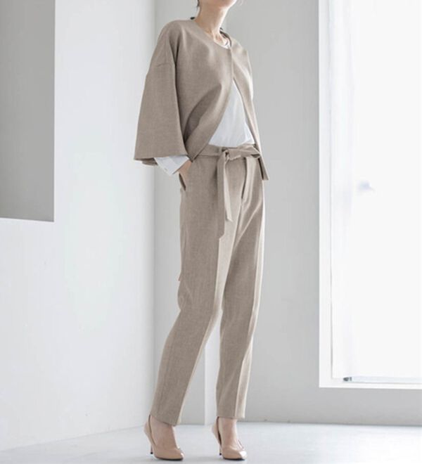 RANAN（ラナン）の「洗える！カセットスーツ　シリーズ（テーパードパンツ）」｜詳細画像