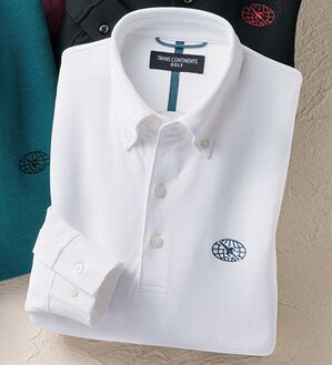 「＜トランスコンチネンツゴルフ＞ゴルフ専用ユーティリティポロシャツ（メンズポロシャツ）」｜ホワイト
