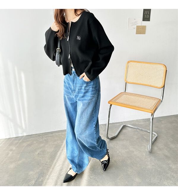 GeeRA（ジーラ）の「ダブルジップニットカーディガン（ニットカーディガン）」｜詳細画像