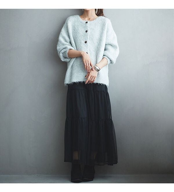 RANAN（ラナン）の「前後２ＷＡＹシャギーニットカーディガン（ニット・セーター）」｜詳細画像
