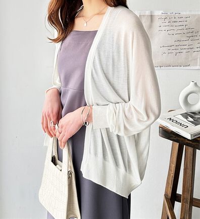 GeeRA（ジーラ）の「【冷房対策に】ひんやりUV対策！ドルマンカーディガン（ニットカーディガン）」