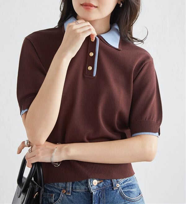 RANAN（ラナン）の「ダブルカラーポロニット（ニット・セーター）」｜詳細画像