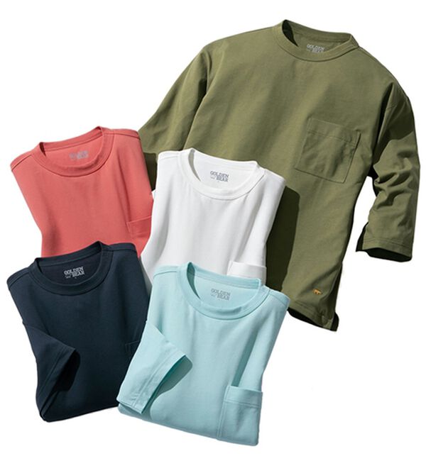 「＜ゴールデンベア＞長く着られる上質Ｔシャツ（メンズＴシャツ）」｜詳細画像