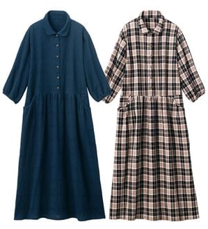 ルフラン（ルフラン）の「【２色組】格子ジャカードの涼やかワンピース（その他ワンピース）」｜2色組