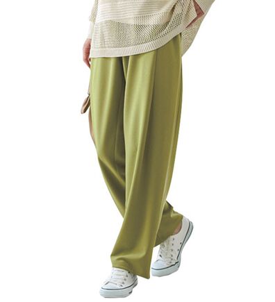 BELLUNA（ベルーナ）の「ワイドテーパード美脚パンツ（フルレングスパンツ）」